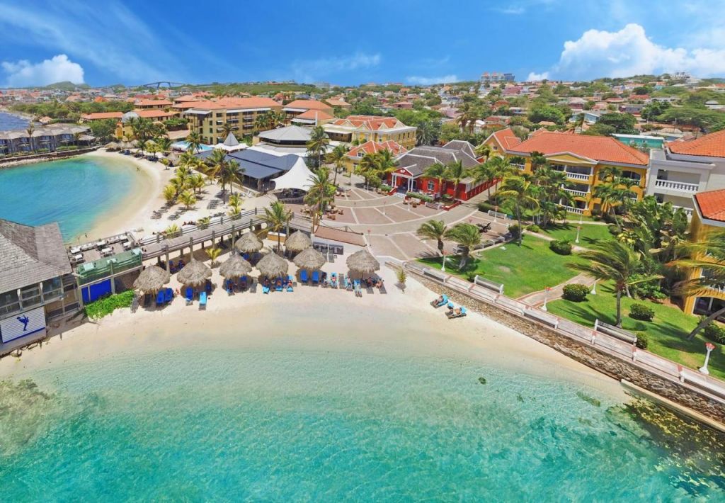 onde ficar Curaçao vista panorâmica do hotel beira-mar